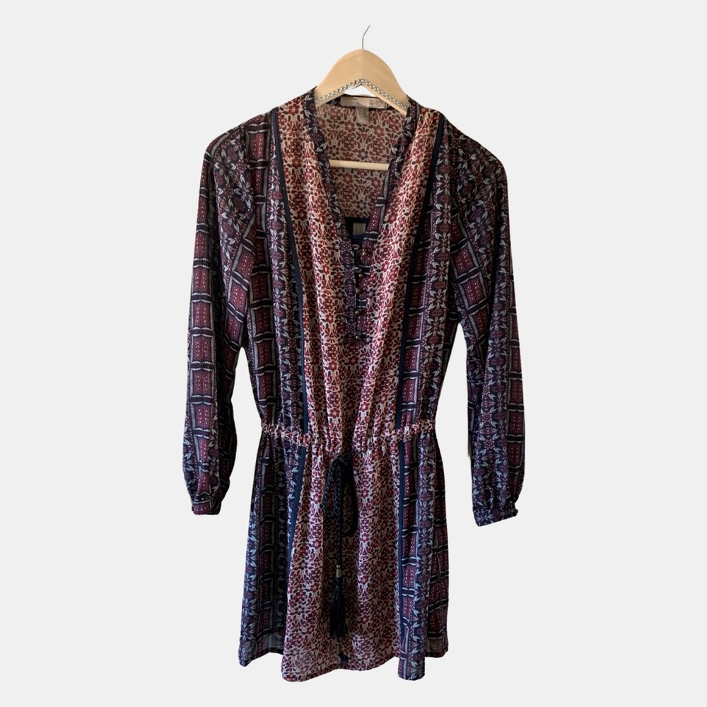 Boho Long Sleeve Summer Mini Dress